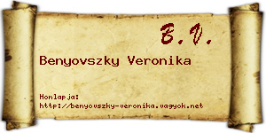 Benyovszky Veronika névjegykártya
